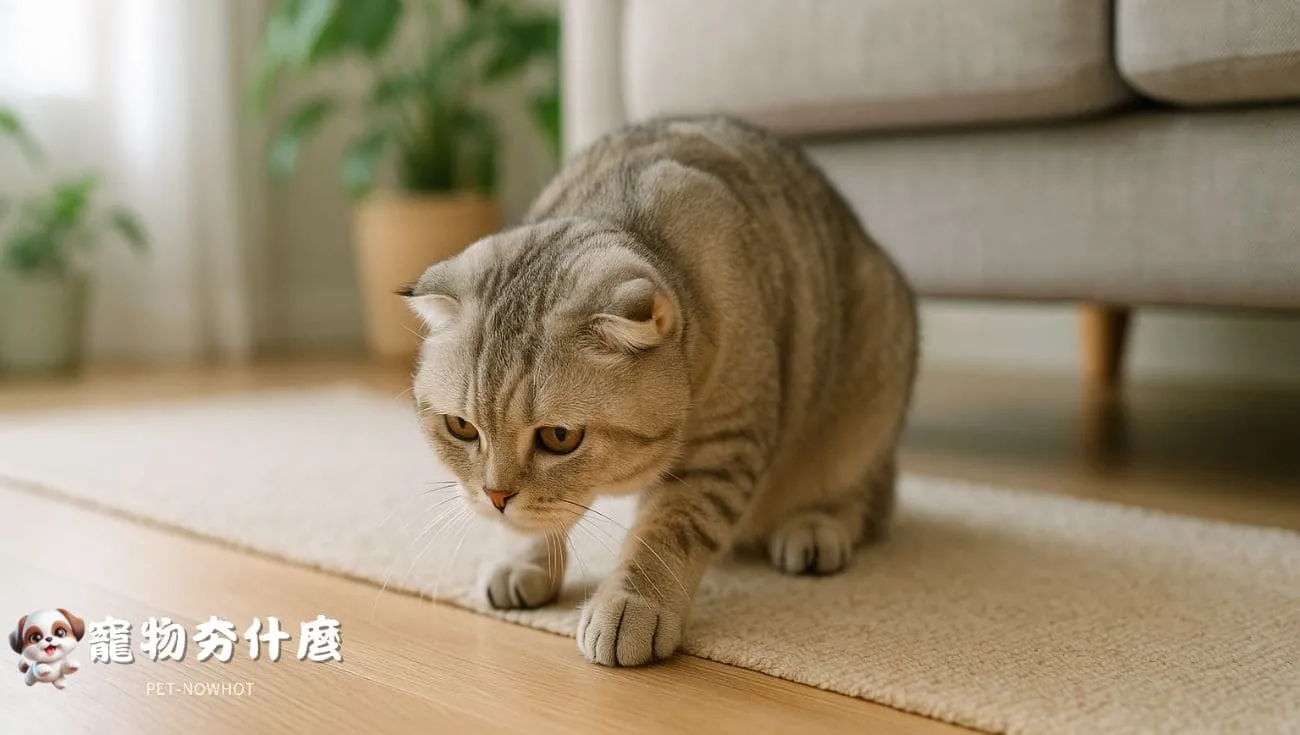 蘇格蘭摺耳貓檢查家中環境安全