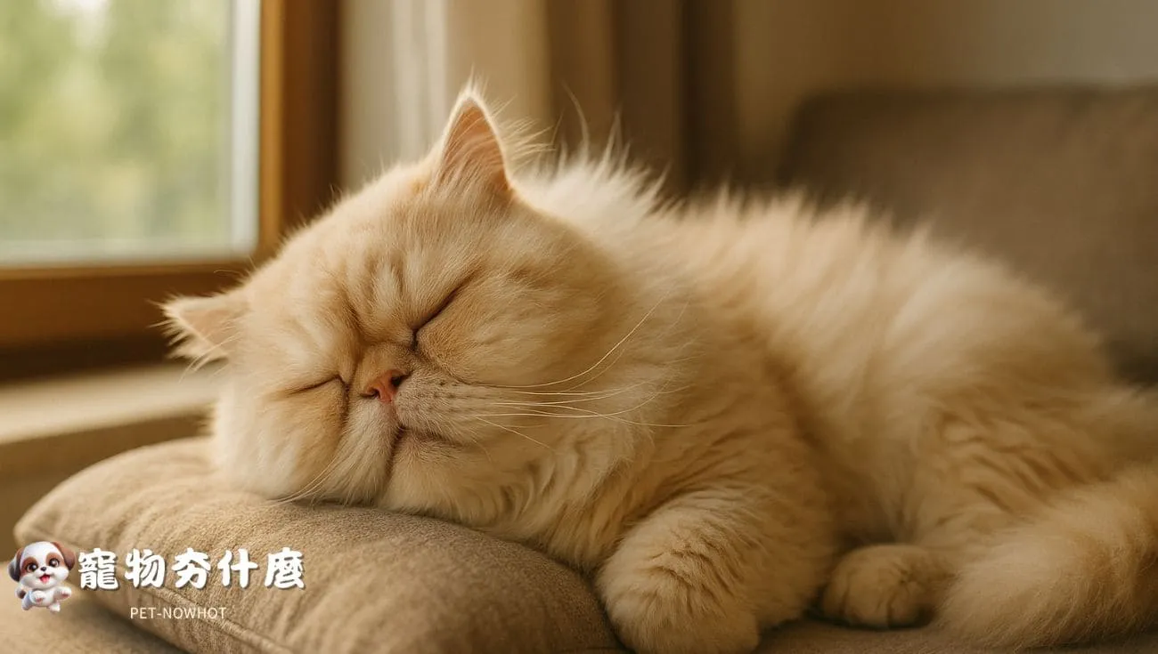波斯貓毛蓬蓬熟睡中