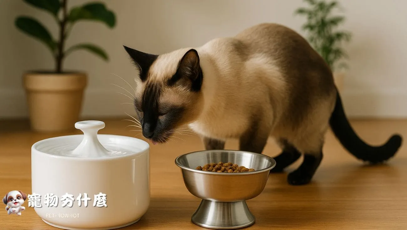 暹羅貓使用安全飲食餐具