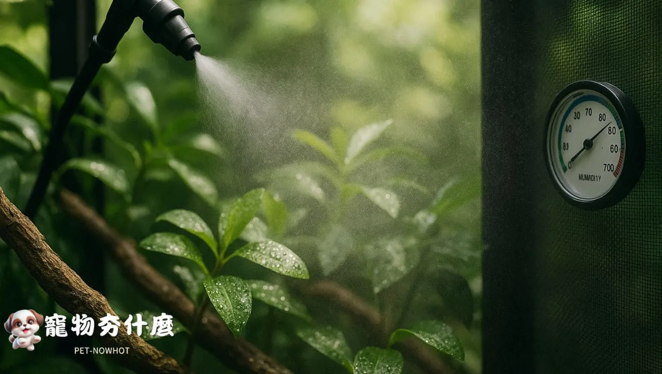變色龍籠舍自動灑水