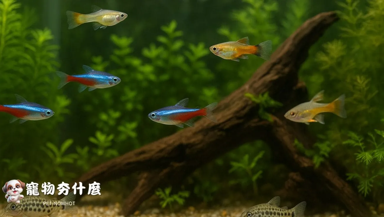 燈科魚與他種混養示意圖