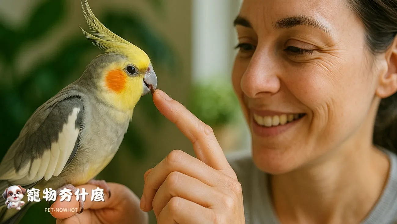 玄鳳鸚鵡溫和咬合示意