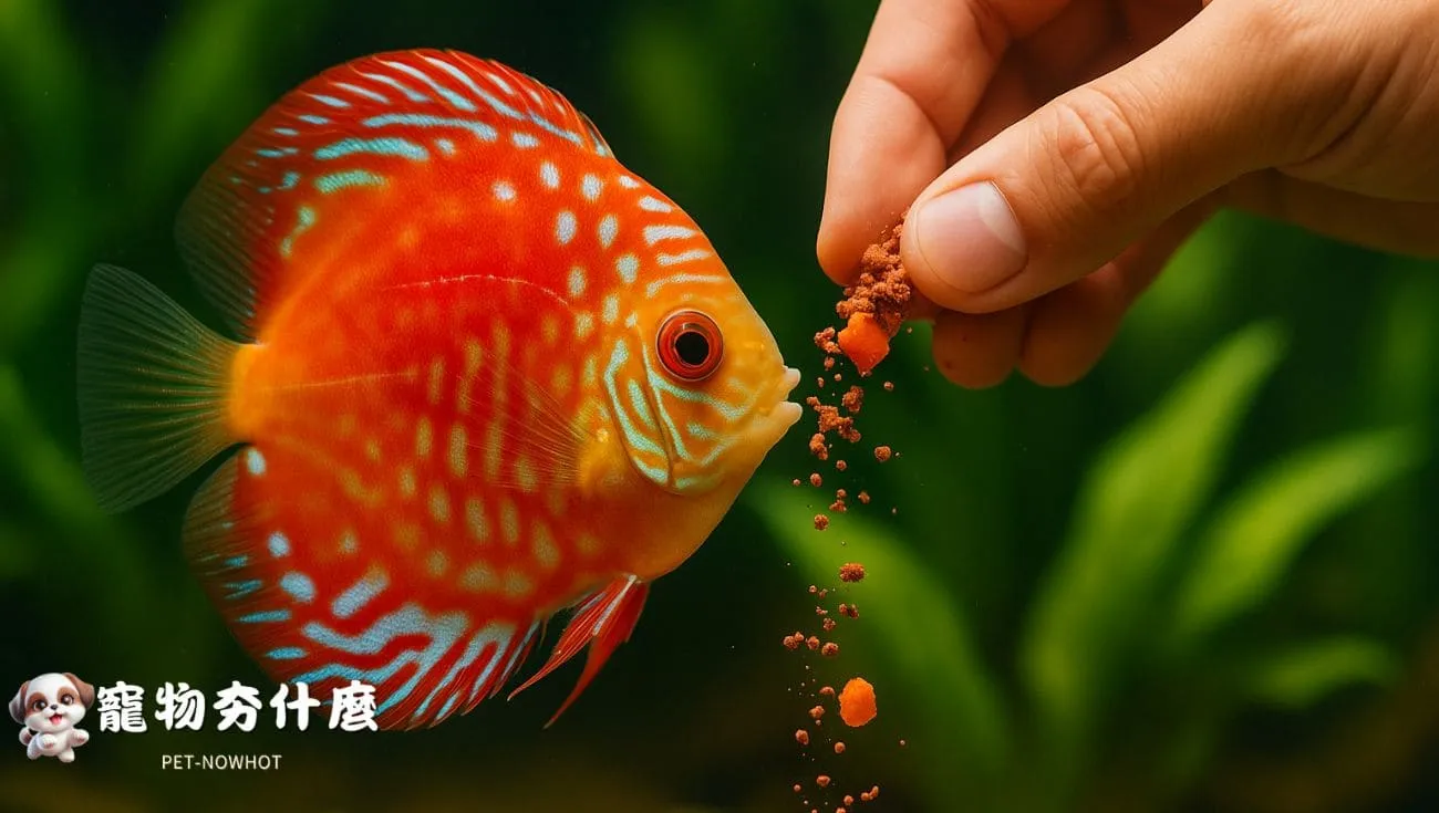 七彩神仙魚餵食與增色