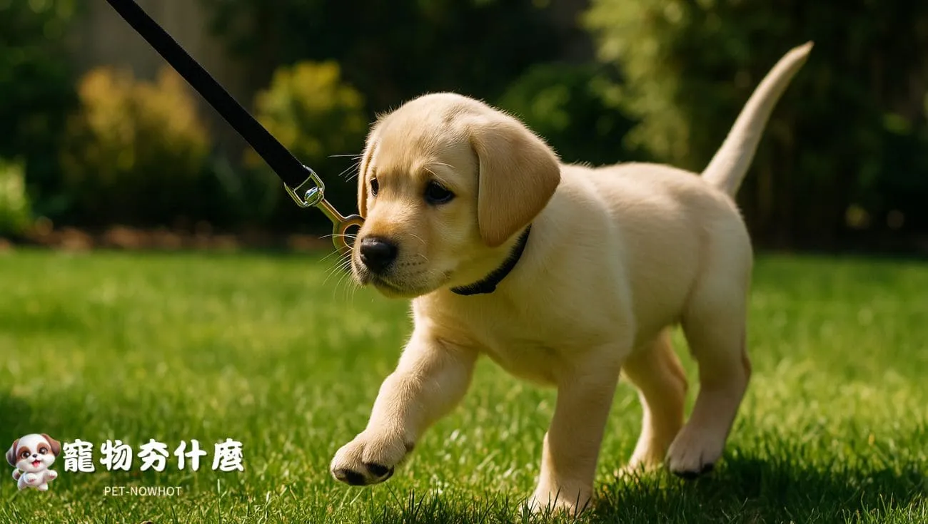 拉布拉多幼犬初學牽繩訓練