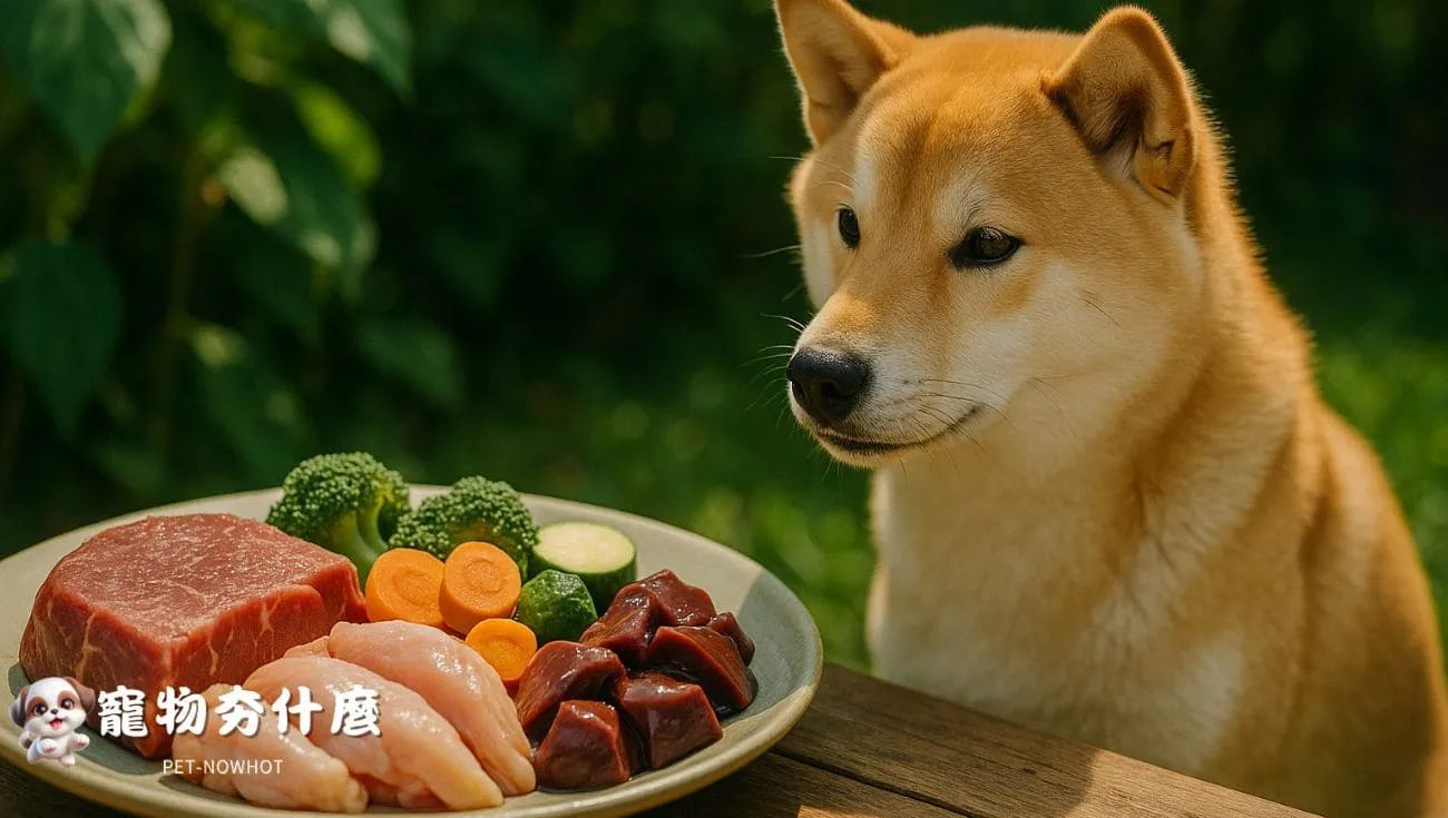 柴犬觀察多元生食食材