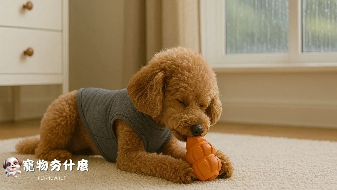 貴賓犬穿壓力背心安撫