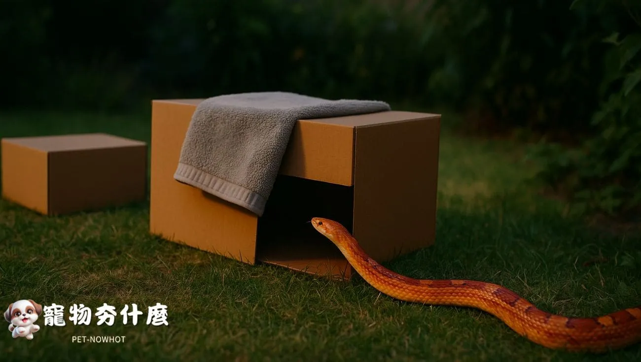 戶外誘捕玉米蛇實景示範
