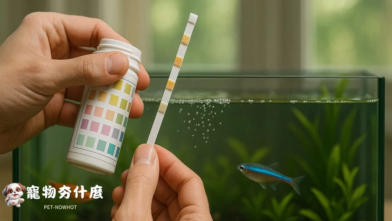 魚缸水質檢測操作情境攝影