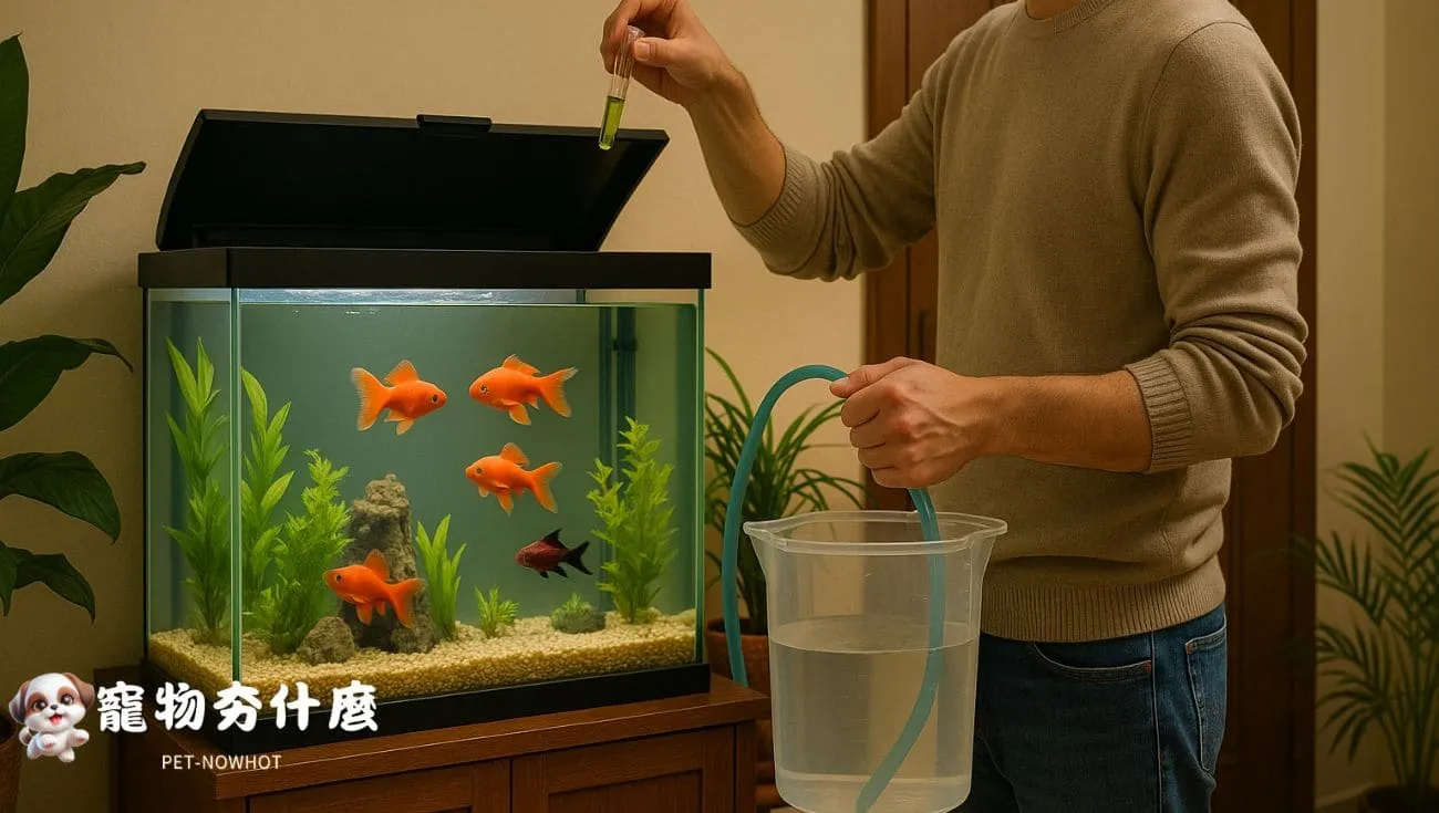 魚缸健康維護操作照片