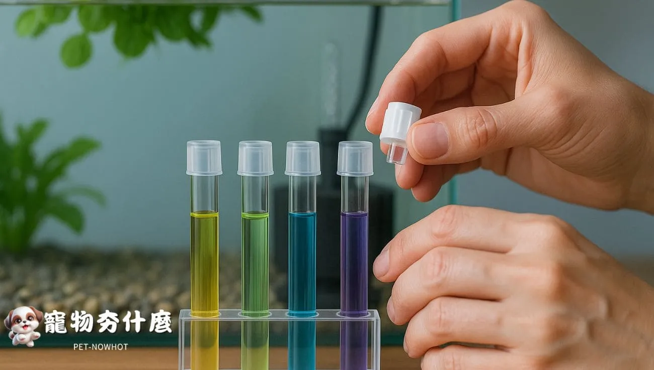 魚缸水質測試操作照