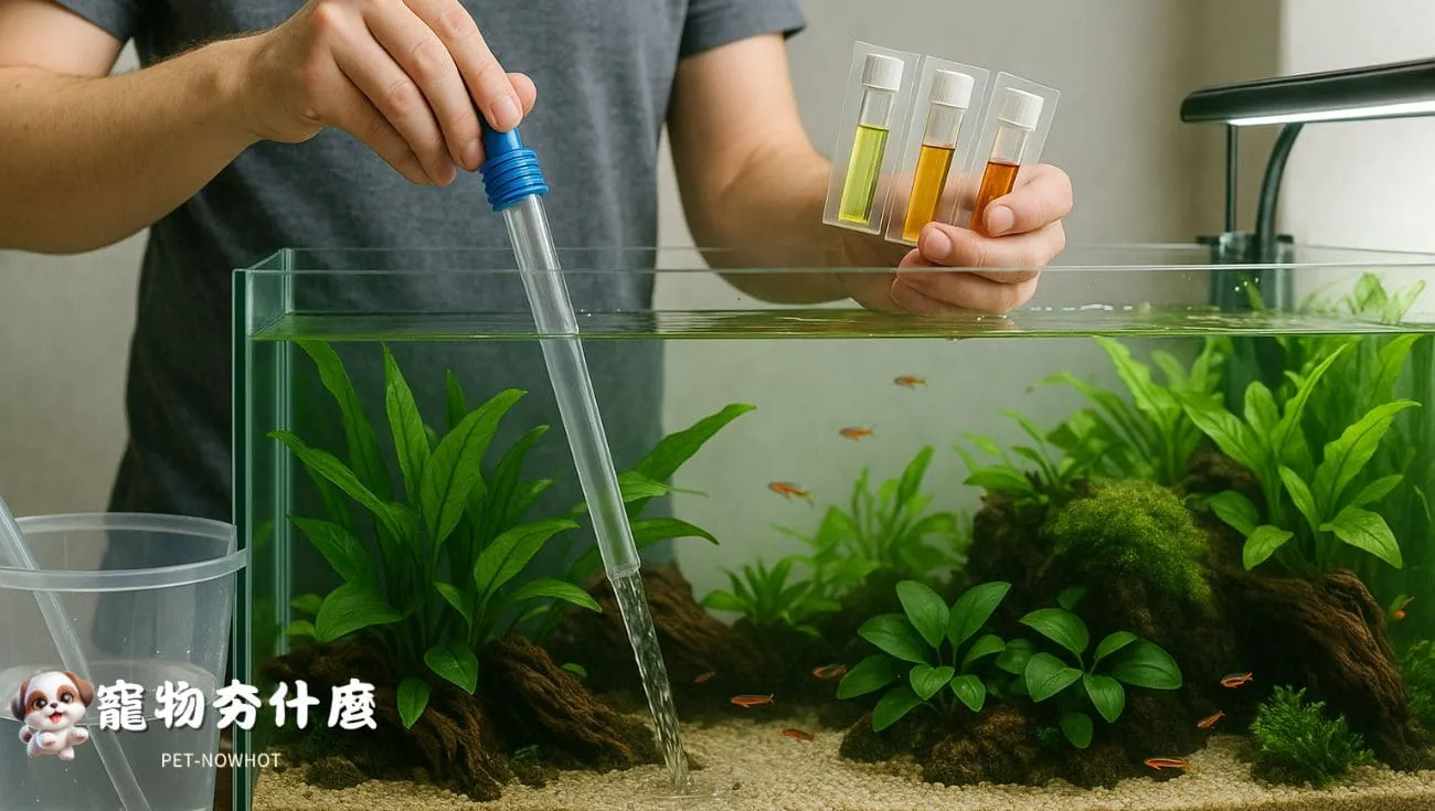水草缸換水與維護實拍照