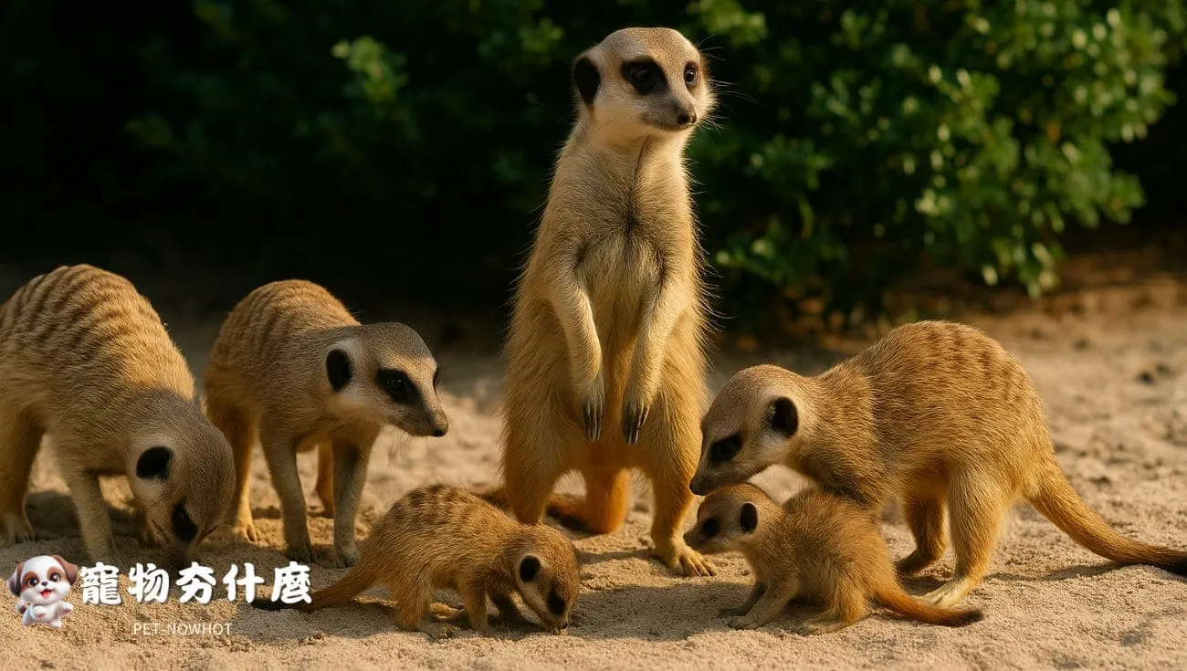 狐獴群體互動習性圖
