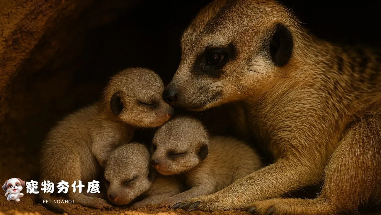 狐獴幼獸誕生與哺育