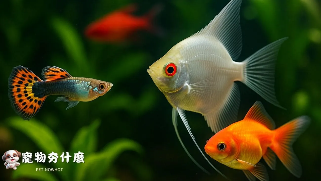 多樣觀賞魚品種特寫