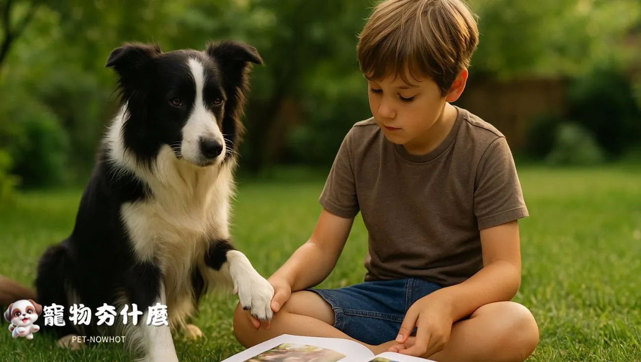 邊境牧羊犬和孩子共憶過往