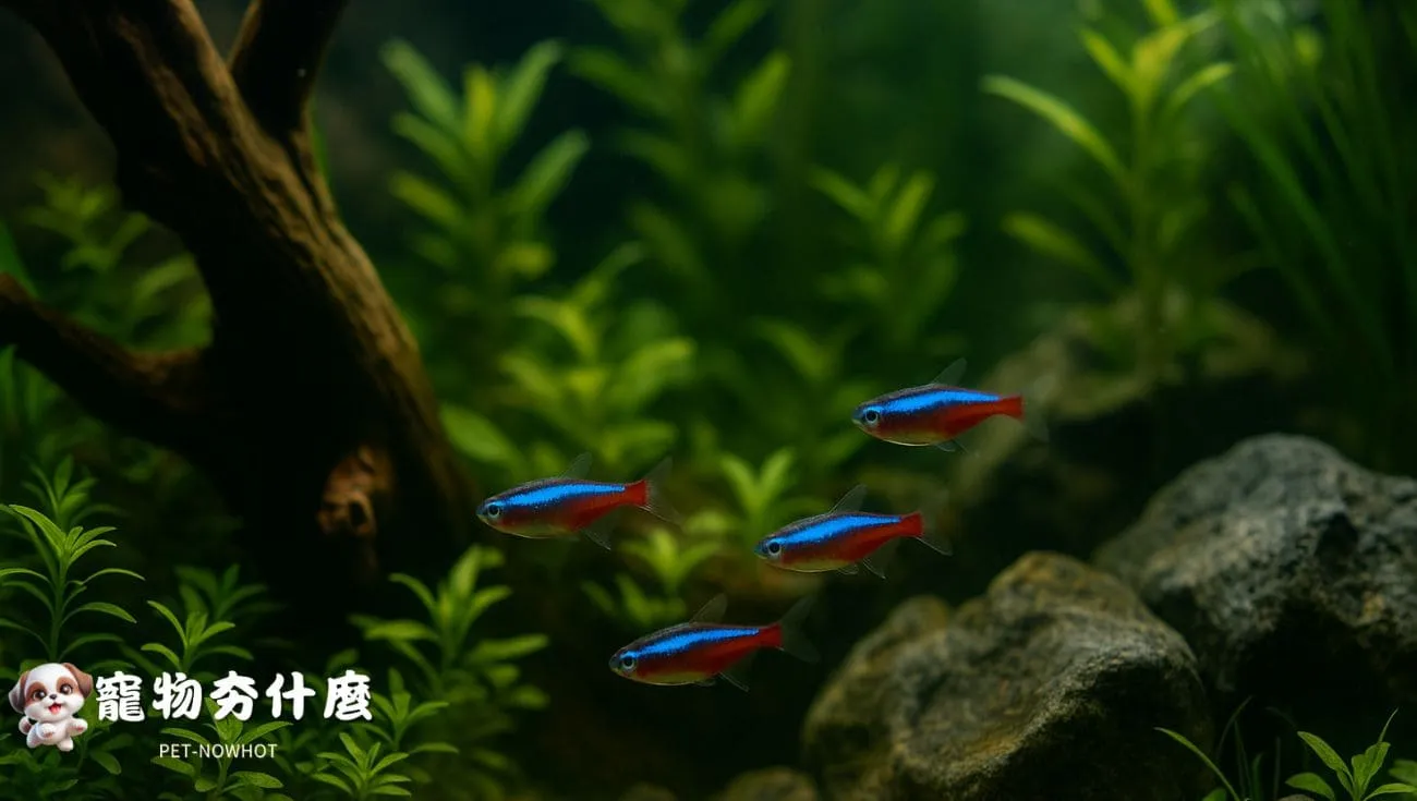 群游觀賞魚自然系造景
