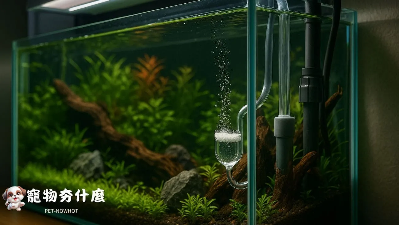 水草缸CO2設備與造景細節