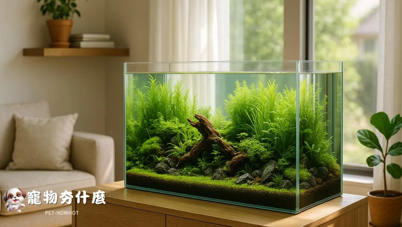 自然系水草缸居家擺設場景