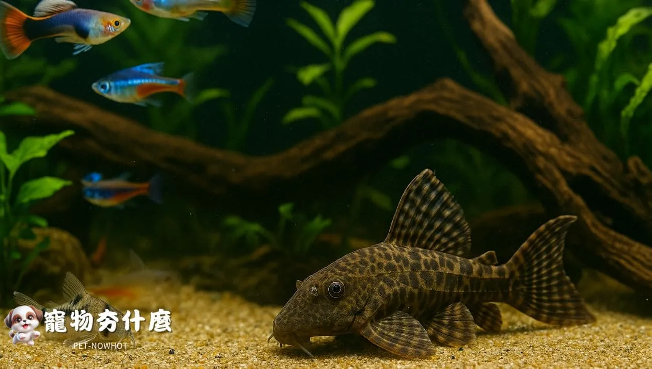 異型鼠魚混養缸生態場景