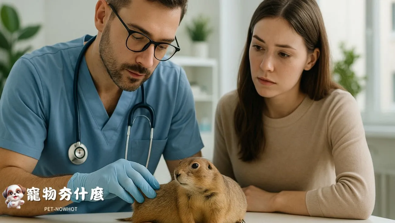 獸醫診間為犬鼠健康檢查