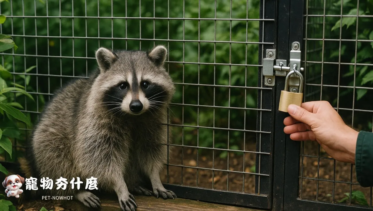 合法飼養浣熊的安全籠舍
