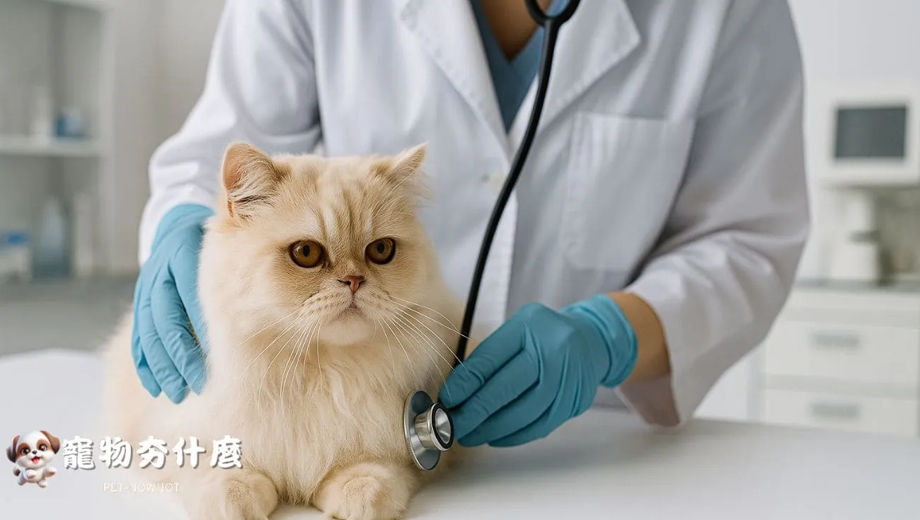 貓咪接受定期健康檢查