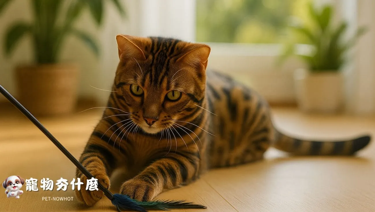 孟加拉貓居家遊戲自然光