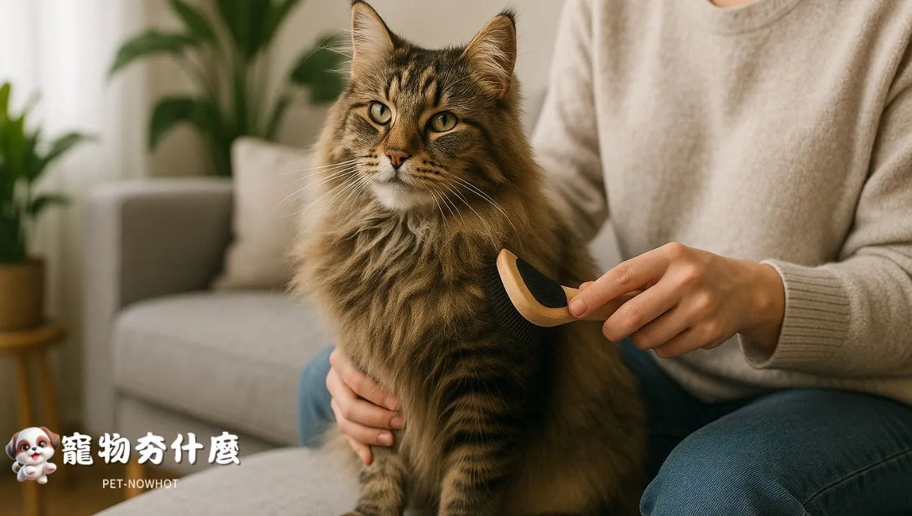 森林貓溫馨梳理護理情境