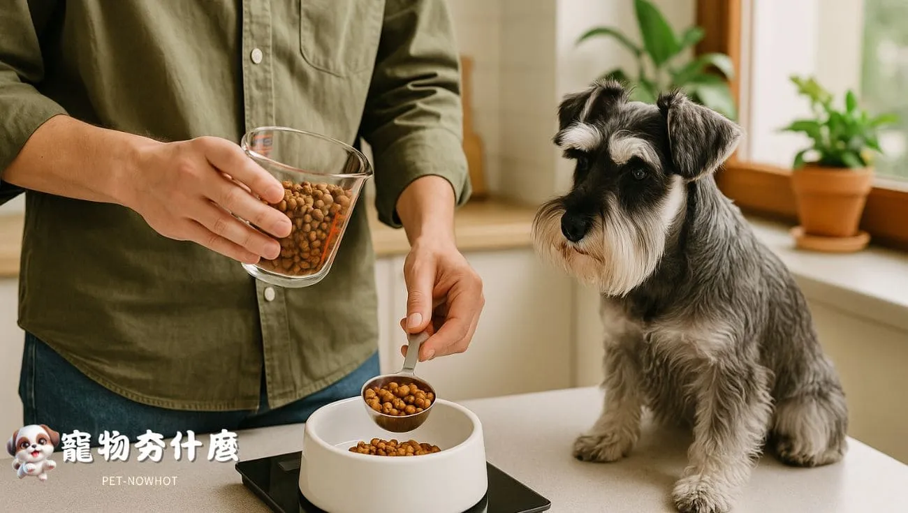 雪納瑞定量飼料準備