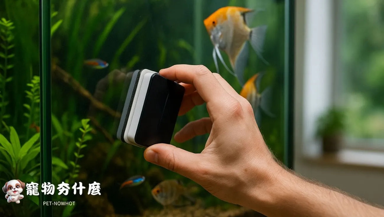 磁刷魚缸清潔實拍