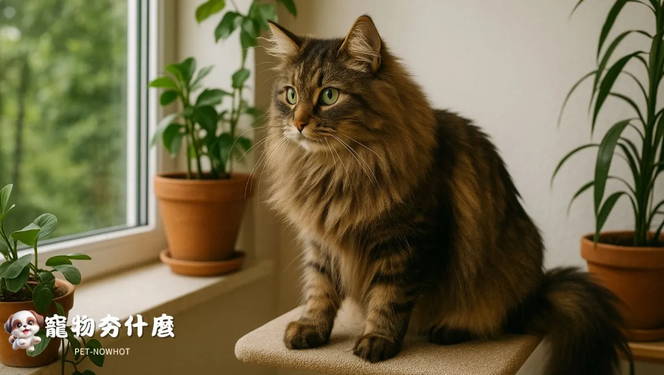 森林貓窗邊探索日常情境
