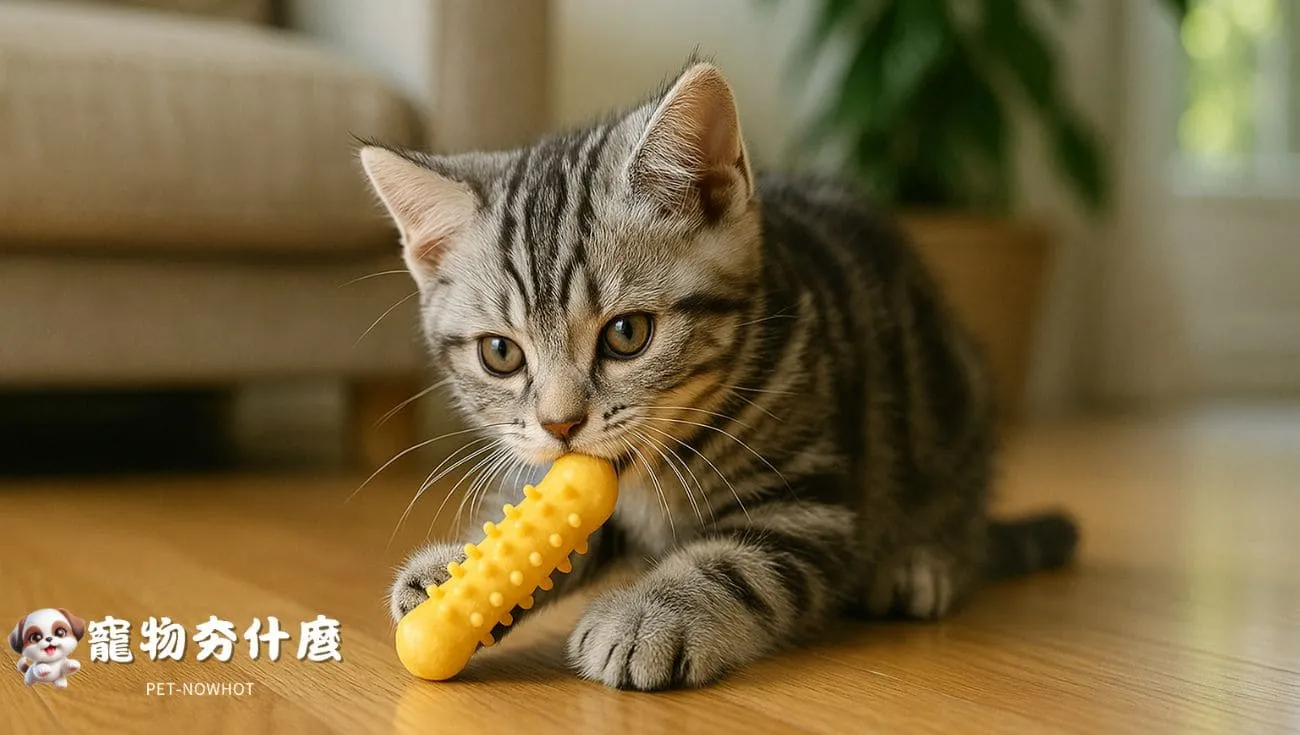 美短幼貓玩安全潔牙玩具照