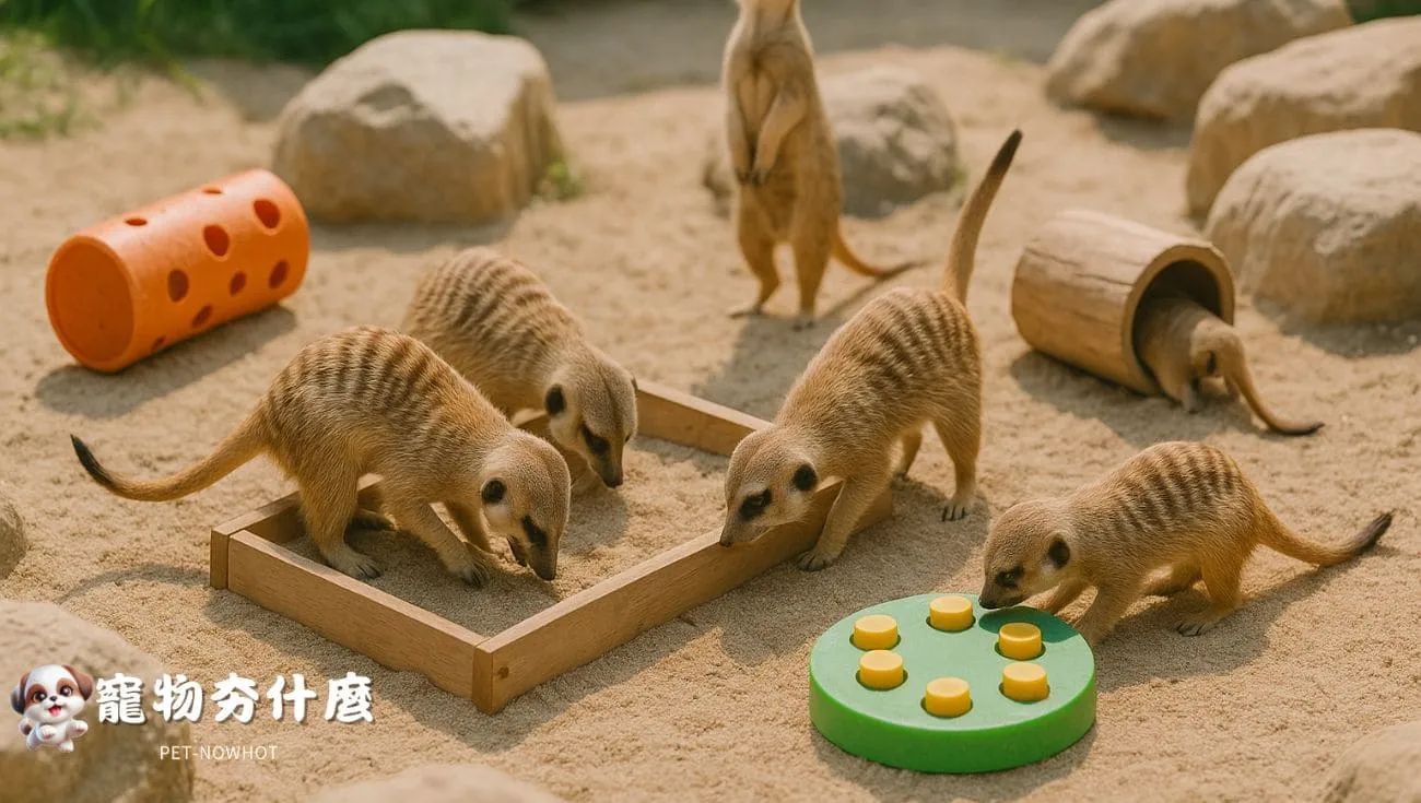 狐獴豐富化設施互動寫真