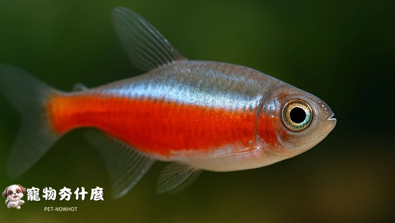 紅蓮燈魚體色特寫照片