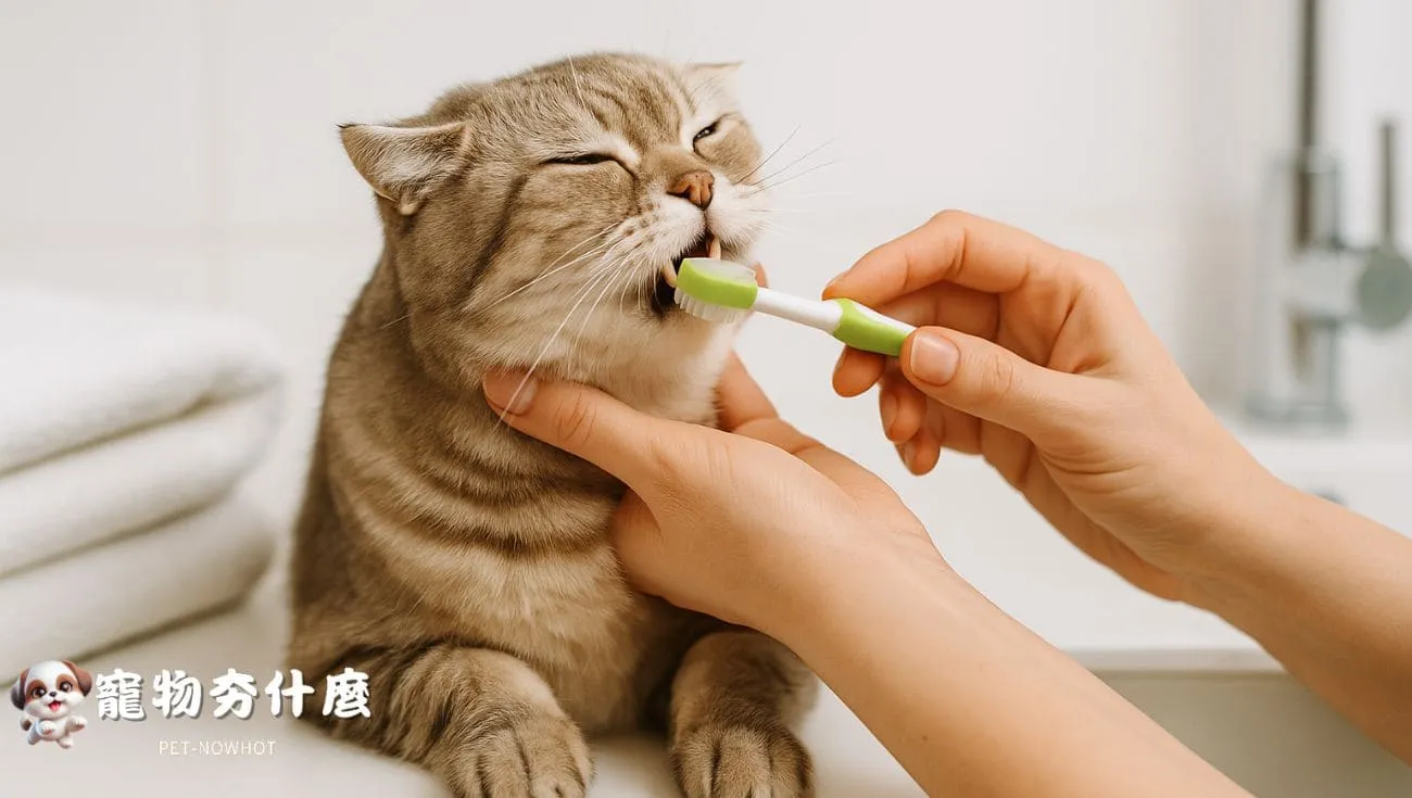 蘇格蘭折耳貓口腔護理日常照