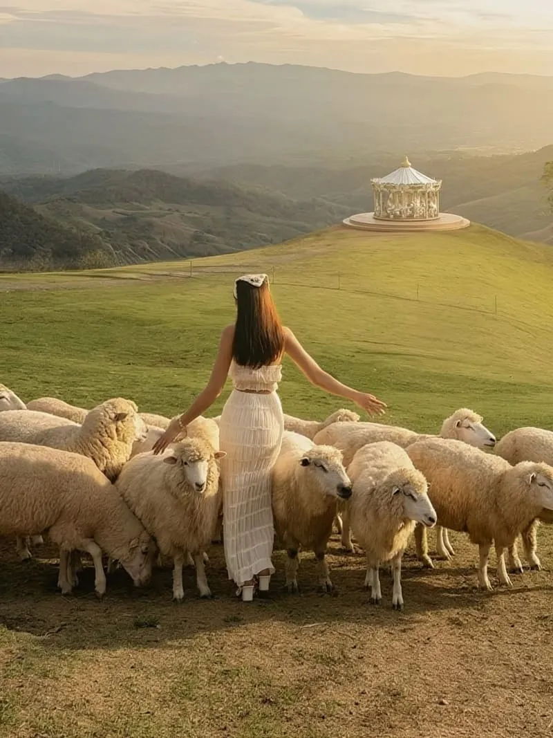 Akha FarmVille 動物互動指南:餵羊合照不踩雷,溫柔界線讓照片更自然 13 Akha FarmVille|清萊景點