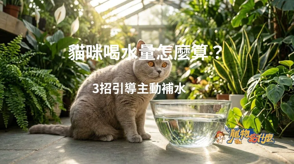 英國短毛貓與乾淨水碗的自然攝影。