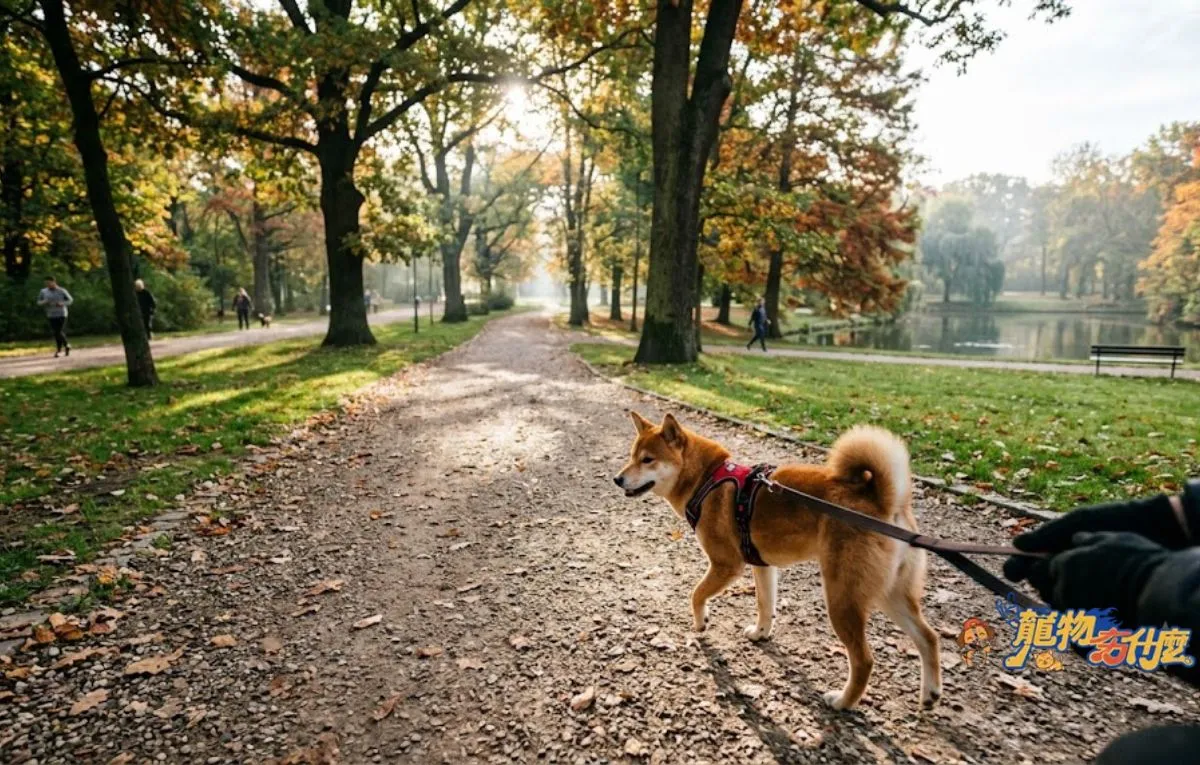 柴犬飼養全指南:從性格解析、居家照護到常見疾病預防新手必看 4 柴犬公園散步牽繩