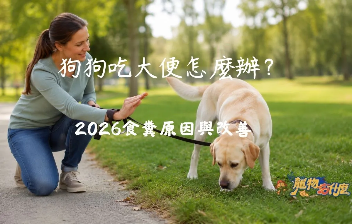 飼主帶著拉不拉多散步阻止吃便便