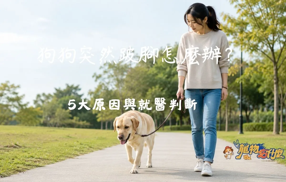 主人觀察拉布拉多突然跛腳步態