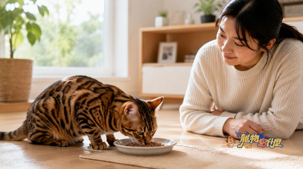 貓咪牙齒吸收病是什麼?疼痛與治療重點 7 孟加拉貓舒適進食展現恢復狀態